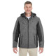 Men's Midtown Insulated Fabric-Block Jacket with Crosshatch Mélange