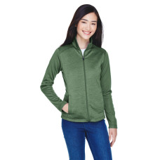 Ladies' Newbury Colorblock Mélange Fleece Full-Zip