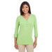 Ladies' Perfect Fit™ Y-Placket Convertible Sleeve Knit Top