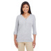 Ladies' Perfect Fit™ Y-Placket Convertible Sleeve Knit Top