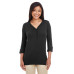 Ladies' Perfect Fit™ Y-Placket Convertible Sleeve Knit Top