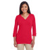 Ladies' Perfect Fit™ Y-Placket Convertible Sleeve Knit Top
