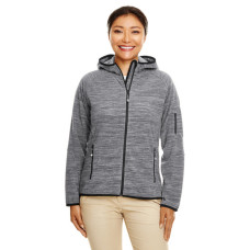 Ladies' Perfect Fit™ Mélange Velvet Fleece Hooded Full-Zip