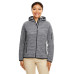 Ladies' Perfect Fit™ Mélange Velvet Fleece Hooded Full-Zip