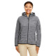 Ladies' Perfect Fit™ Mélange Velvet Fleece Hooded Full-Zip