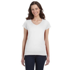 Ladies' SoftStyle® 4.5 oz. Fitted V-Neck T-Shirt