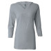 Ladies' 3/4-Sleeve Hooded Slub T-Shirt