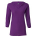 Ladies' 3/4-Sleeve Hooded Slub T-Shirt