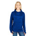 Ladies' Odyssey Striped Poly Fleece Lapover Hood