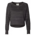 Ladies' Odyssey Striped Poly Fleece Hi-Lo Crew