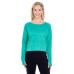 Ladies' Odyssey Striped Poly Fleece Hi-Lo Crew