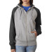 Ladies' Glitter French Terry Contrast Full-Zip Hood