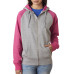 Ladies' Glitter French Terry Contrast Full-Zip Hood