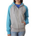 Ladies' Glitter French Terry Contrast Full-Zip Hood