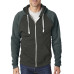 Adult Triblend Colorblock Full-Zip Fleece Hood