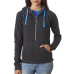 Ladies' Triblend Half-Zip Fleece Hood