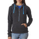 Ladies' Triblend Half-Zip Fleece Hood