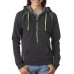 Ladies' Triblend Half-Zip Fleece Hood