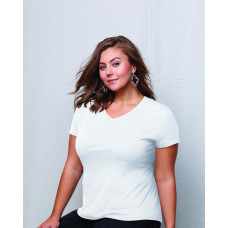 Ladies' JMS 4.5 oz., 100% Ringspun Cotton V-Neck T-Shirt