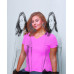 Ladies' JMS 4.5 oz., 100% Ringspun Cotton V-Neck T-Shirt