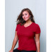 Ladies' JMS 4.5 oz., 100% Ringspun Cotton V-Neck T-Shirt