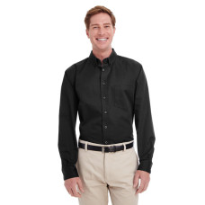 Men's Tall Foundation 100% Cotton Long-Sleeve Twill Shirt with Teflon™