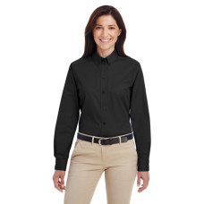 Ladies' Foundation 100% Cotton Long-Sleeve Twill Shirt with Teflon™