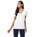Ladies' 4.5 oz., 100% Ringspun Cotton nano-T® V-Neck T-Shirt
