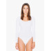 Ladies' Cotton Spandex Long Sleeve Double U-Neck Bodysuit