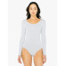 Ladies' Cotton Spandex Long Sleeve Double U-Neck Bodysuit