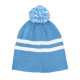 Striped Pom Beanie