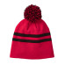 Striped Pom Beanie