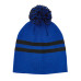 Striped Pom Beanie