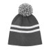 Striped Pom Beanie