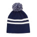 Striped Pom Beanie