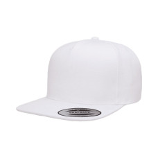 Adult 5-Panel Structured Flat Visor Classic Snapback Cap