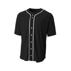 A4 Short Sleeve Full-Button Baseball Top A4N4184