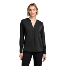 Brooks Brothers Women's Open-Neck Satin Blouse BB18009