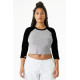 BELLA+CANVAS Women's Micro Rib 3/4 Raglan Baby Tee BC1200