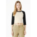 BELLA+CANVAS Women's Micro Rib 3/4 Raglan Baby Tee BC1200