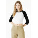 BELLA+CANVAS Women's Micro Rib 3/4 Raglan Baby Tee BC1200