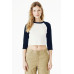 BELLA+CANVAS Women's Micro Rib 3/4 Raglan Baby Tee BC1200