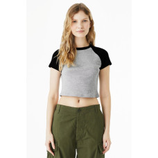 BELLA+CANVAS Women's Micro Rib Raglan Baby Tee BC1201