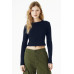 BELLA+CANVAS Women's Micro Rib Long Sleeve Baby Tee BC1501