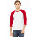 BELLA+CANVAS  Unisex 3/4-Sleeve Baseball Tee. BC3200