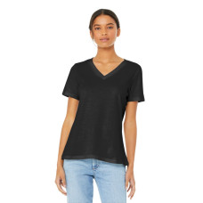 BELLA+CANVAS  Women's Relaxed Jersey Short Sleeve V-Neck Tee. BC6405