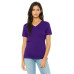 BELLA+CANVAS  Women's Relaxed Jersey Short Sleeve V-Neck Tee. BC6405
