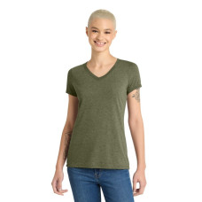 District Women's Perfect Tri V-Neck Tee. DM1350L