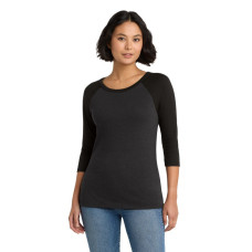 District Women's Perfect Tri 3/4-Sleeve Raglan. DM136L