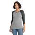 District Women's Perfect Tri 3/4-Sleeve Raglan. DM136L